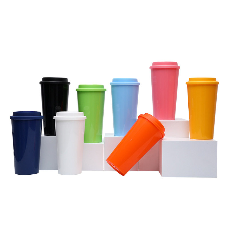 16oz Double Wall Plastic Coffee Cup